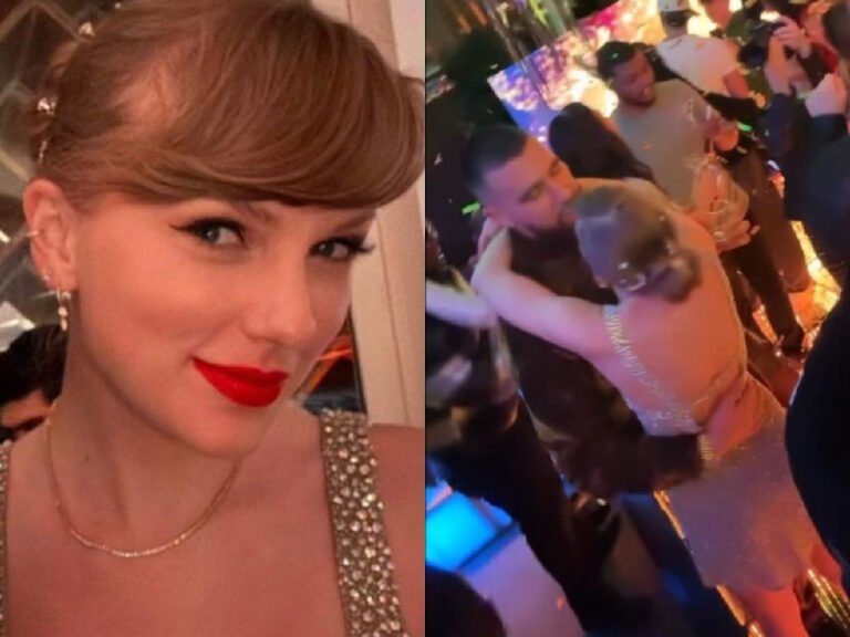 Captan a Taylor Swift y Travis Kelce celebrando Año Nuevo con un tierno beso