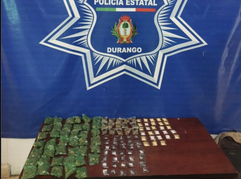 Aseguran bolsa con arsenal de drogas en Ciudad Lerdo