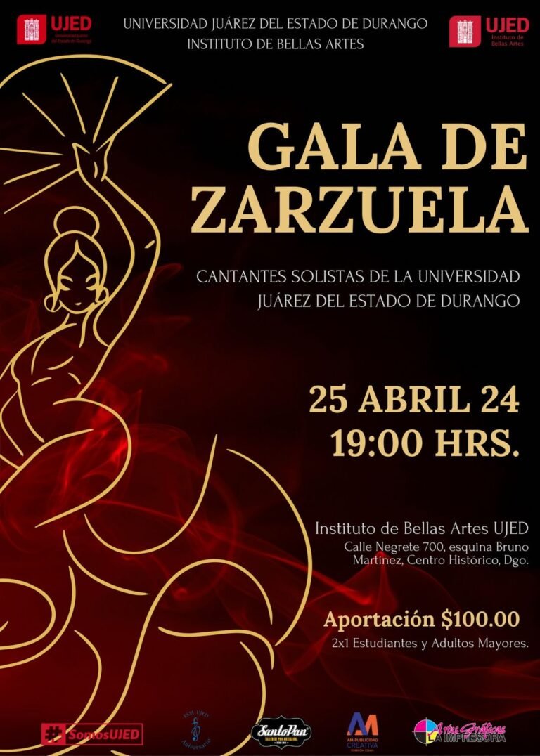 Habrá Gala de Zarzuela en el IBA-UJED