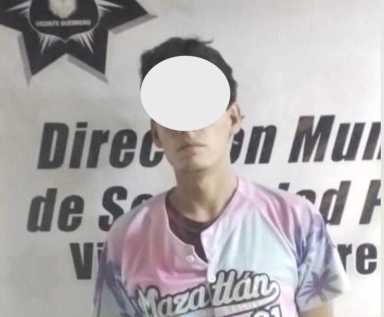 Capturan a malhumorado sujeto en Vicente Guerrero