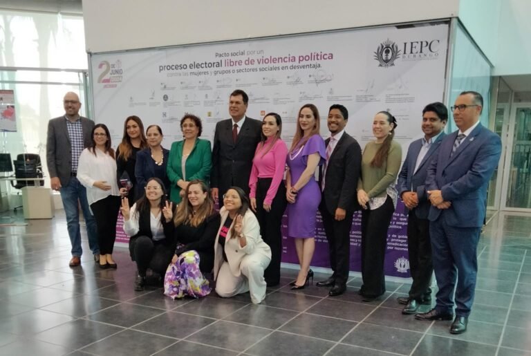 Promueve IEPC la firma del Pacto social por un Proceso Electoral libre de violencia política contra las mujeres y o sectores sociales en desventaja