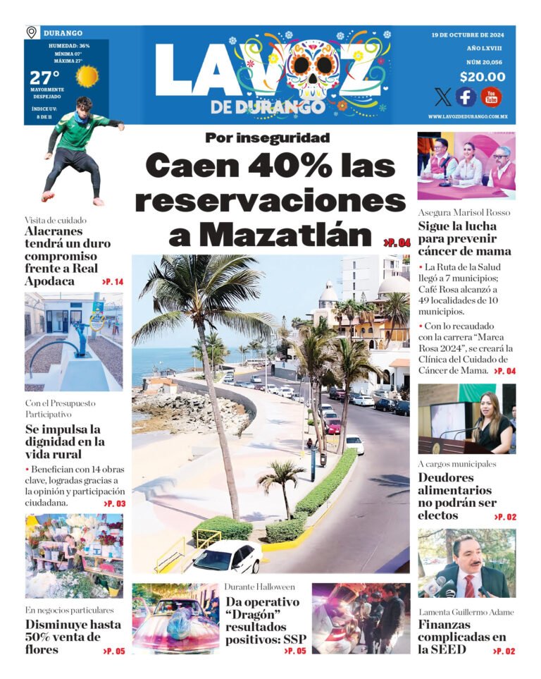 Portada La Voz de Durango 02 de noviembre de 2024