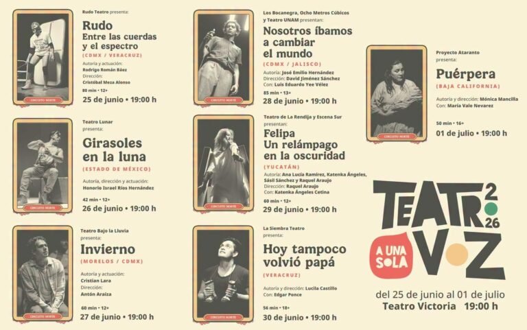 Este jueves inicia el XXI Festival de Monólogos “Teatro a Una Sola Voz” 2026 en Durango