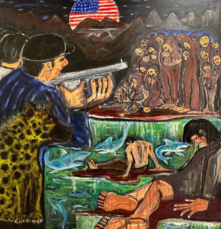 Marco Antonio Galarza exhibe la colección plástica “Morir en el intento: en busca del sueño americano”