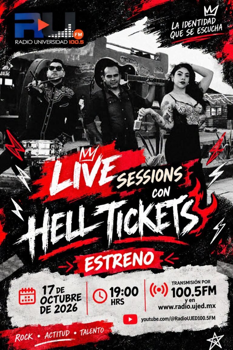 Live Sessions presenta a Hell Tickets en XHHD 100.5 FM Radio Universidad